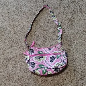 Pink & Green Vera Bradley Crossbody Floral Purse